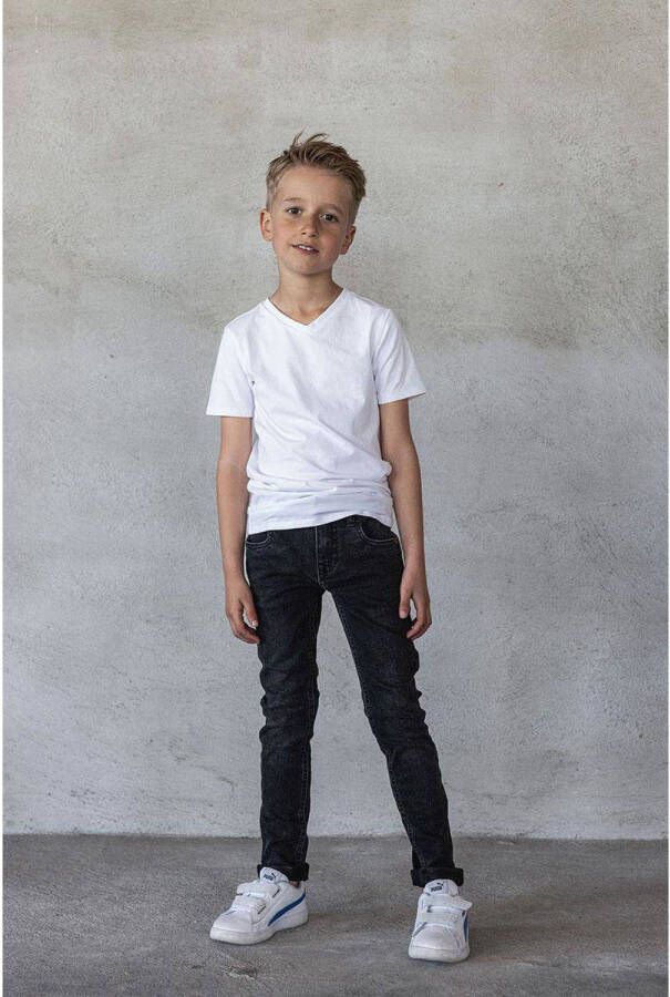 TYGO & vito skinny jeans Binq black denim Zwart Jongens Stretchdenim Effen 104