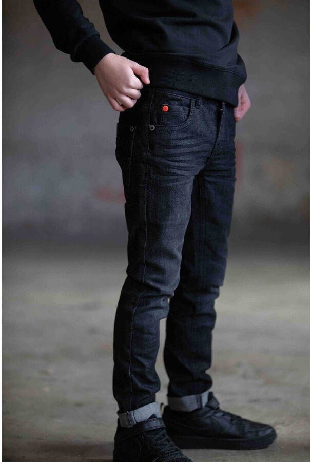TYGO & vito skinny jeans black denim Zwart Jongens Stretchdenim Effen 104