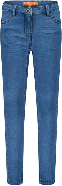 TYGO & vito skinny jeans blauw Meisjes Denim Effen 128