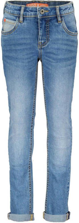 TYGO & vito skinny jeans Selle medium used Blauw Jongens Stretchdenim Effen 140