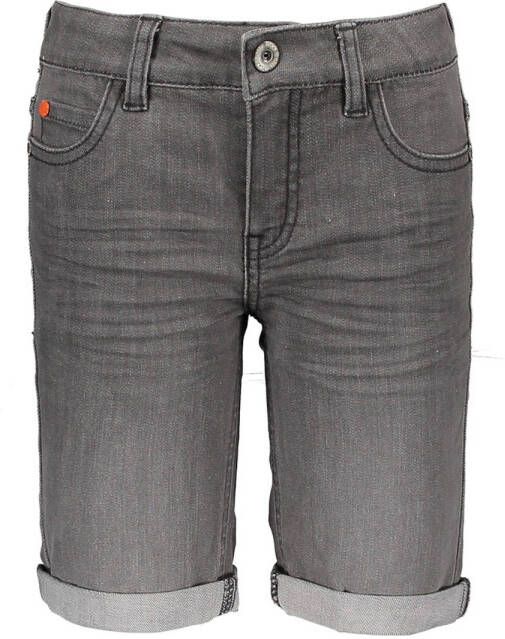 TYGO & vito slim fit jeans bermuda grijs stonewashed Denim short Jongens Stretchkatoen 104