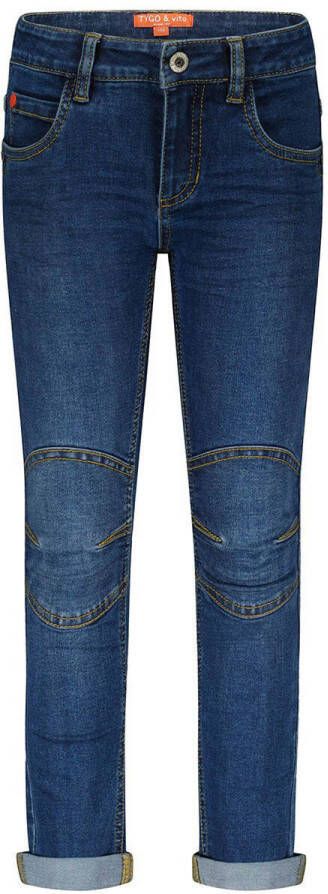 TYGO & vito slim fit jeans medium used Blauw Jongens Katoen Effen 128