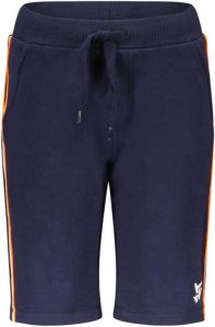 TYGO & vito slim fit sweatshort met logo donkerblauw