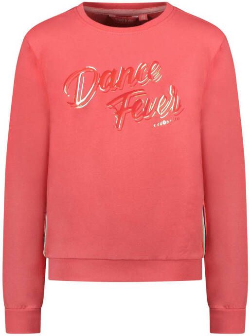 TYGO & vito sweater met tekst roze