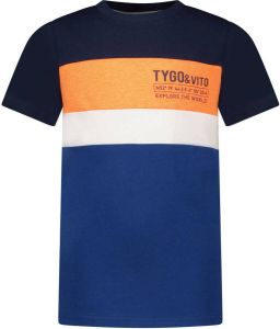 TYGO & vito T-shirt donkerblauw multicolor