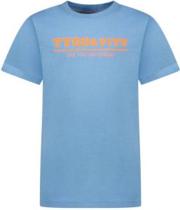 TYGO & vito T-shirt met logo blauw oranje