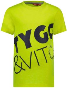 TYGO & vito T-shirt met logo geel