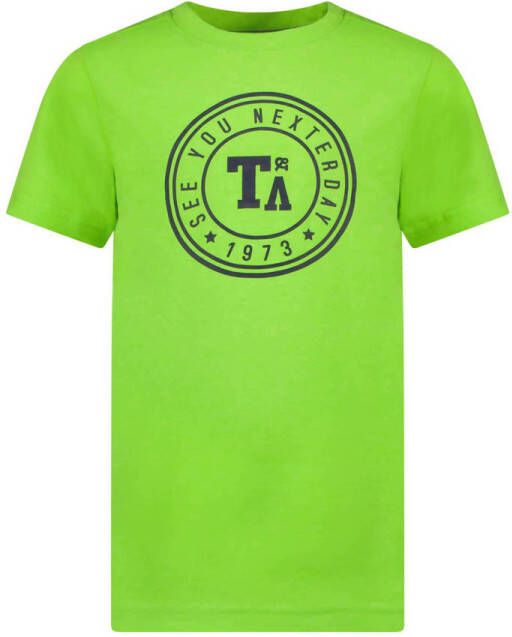 TYGO & vito gebreid T-shirt met logo groen