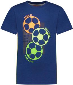 TYGO & vito T-shirt met printopdruk blauw