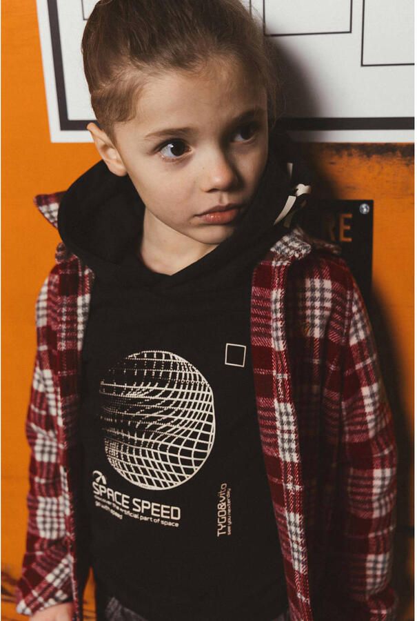 TYGO & vito flanel relaxed fit geruit overhemd donkerrood Ruit maat 122-128 - Foto 2