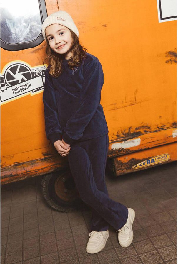 TYGO & vito fluwelen flared broek donkerblauw - Foto 2