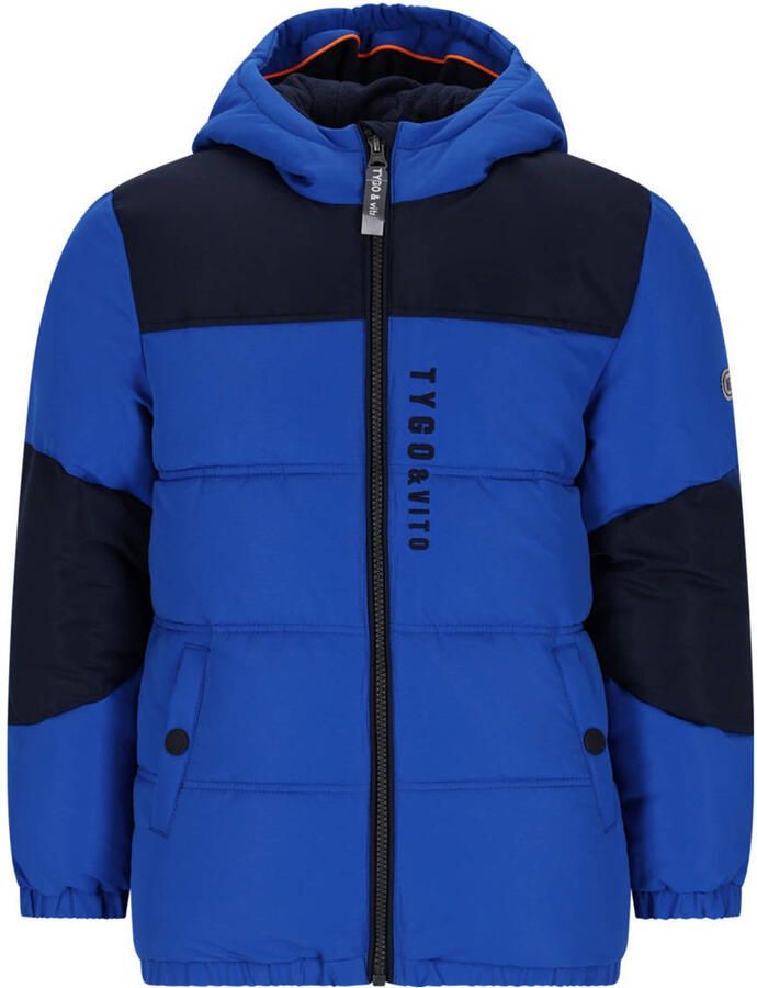 TYGO & vito gewatteerde jas blauw