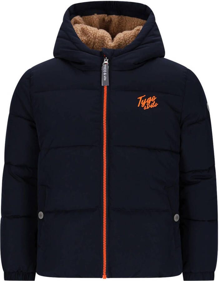 TYGO & vito gewatteerde jas donkerblauw