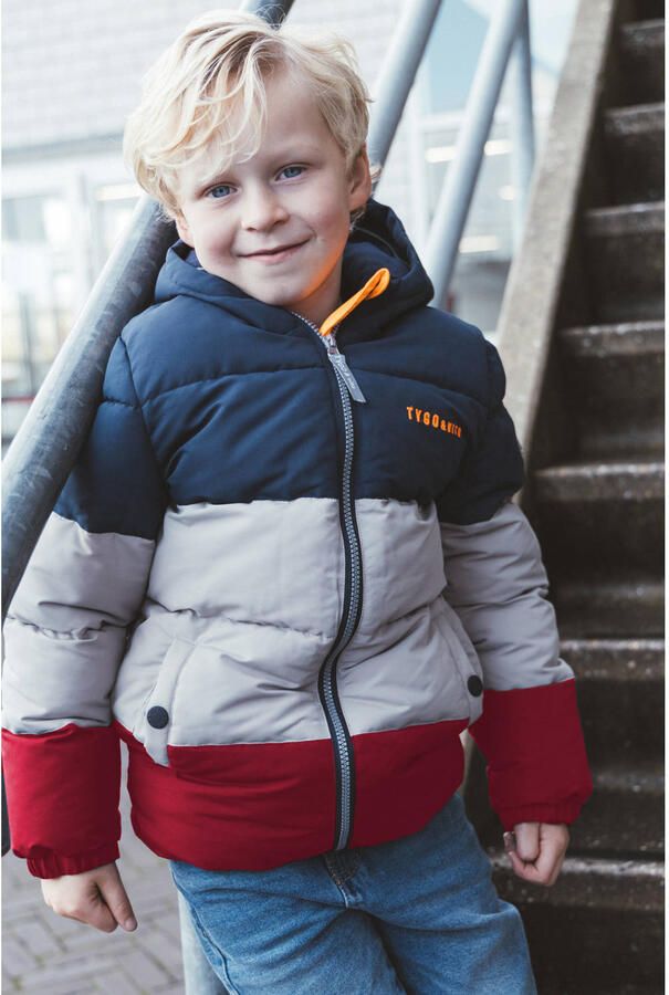 TYGO & vito gewatteerde winterjas donkerblauw - Foto 2