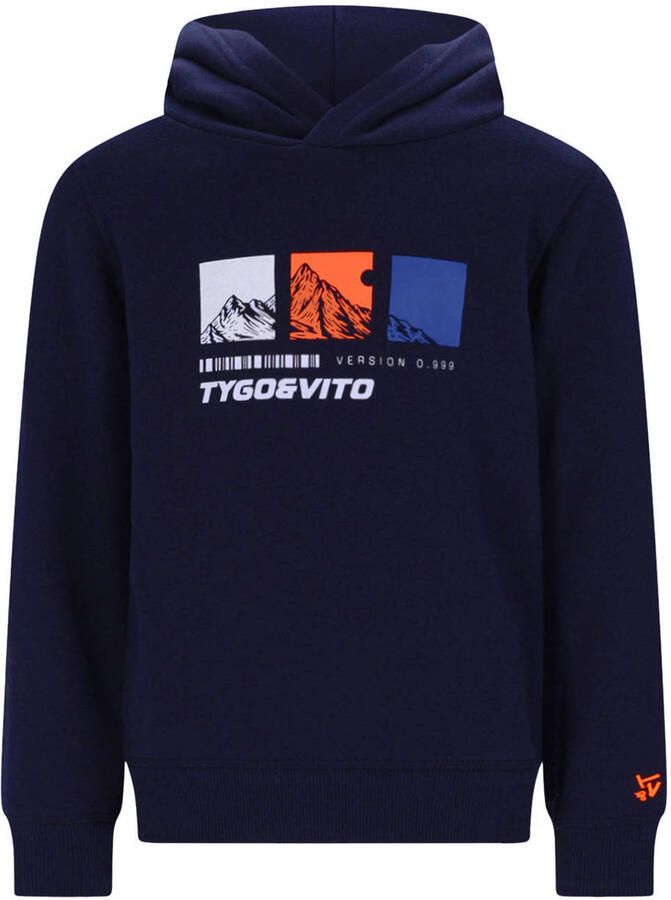 TYGO & vito hoodie donkerblauw
