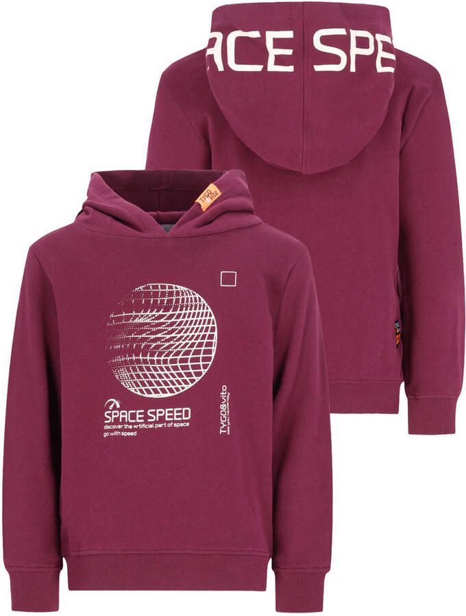 TYGO & vito hoodie donkerrood Sweater Effen maat 146-152 - Foto 2