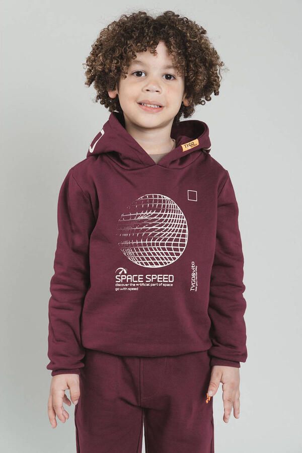 TYGO & vito hoodie donkerrood Sweater Effen maat 146-152