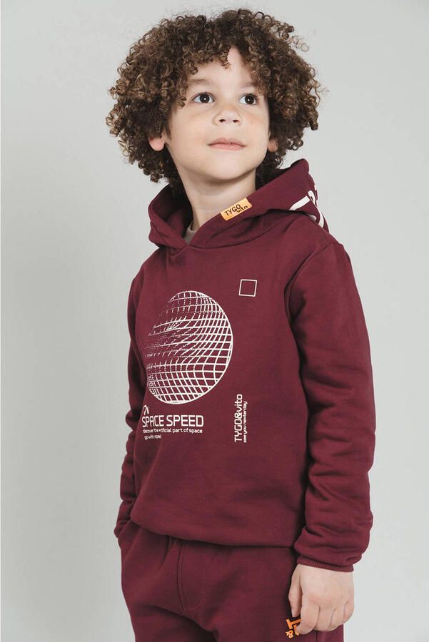 TYGO & vito hoodie donkerrood Sweater Effen maat 146-152 - Foto 3