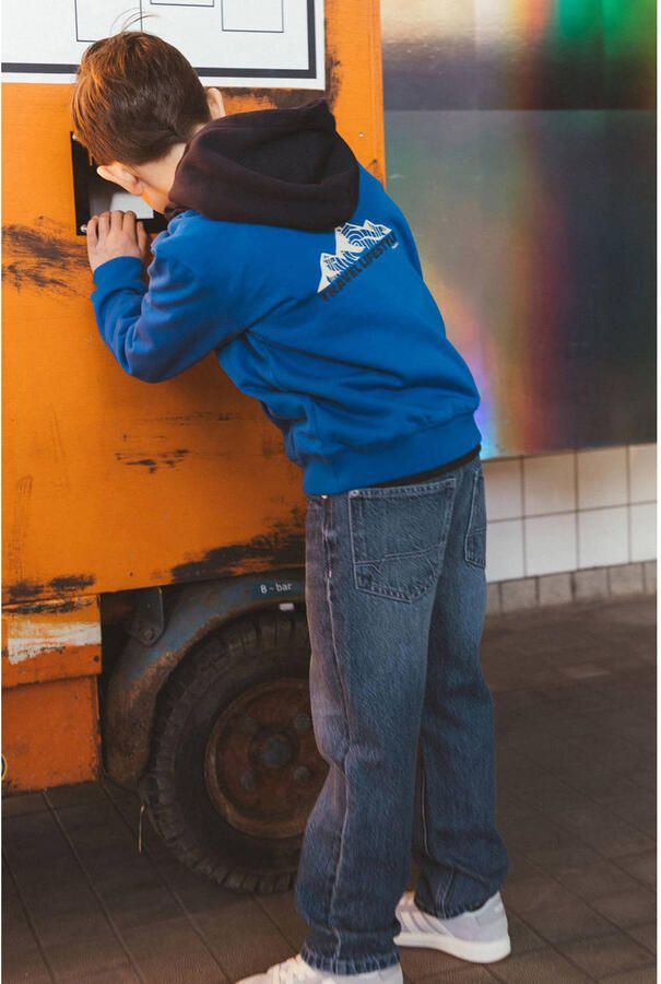 TYGO & vito hoodie met backprint blauw - Foto 3