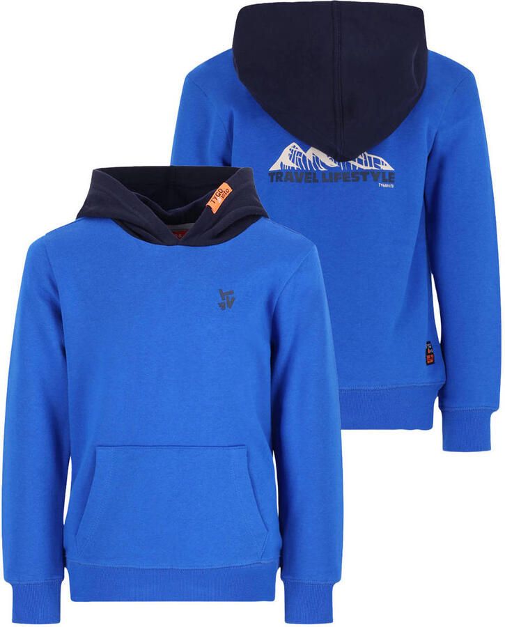 TYGO & vito hoodie met backprint blauw - Foto 2