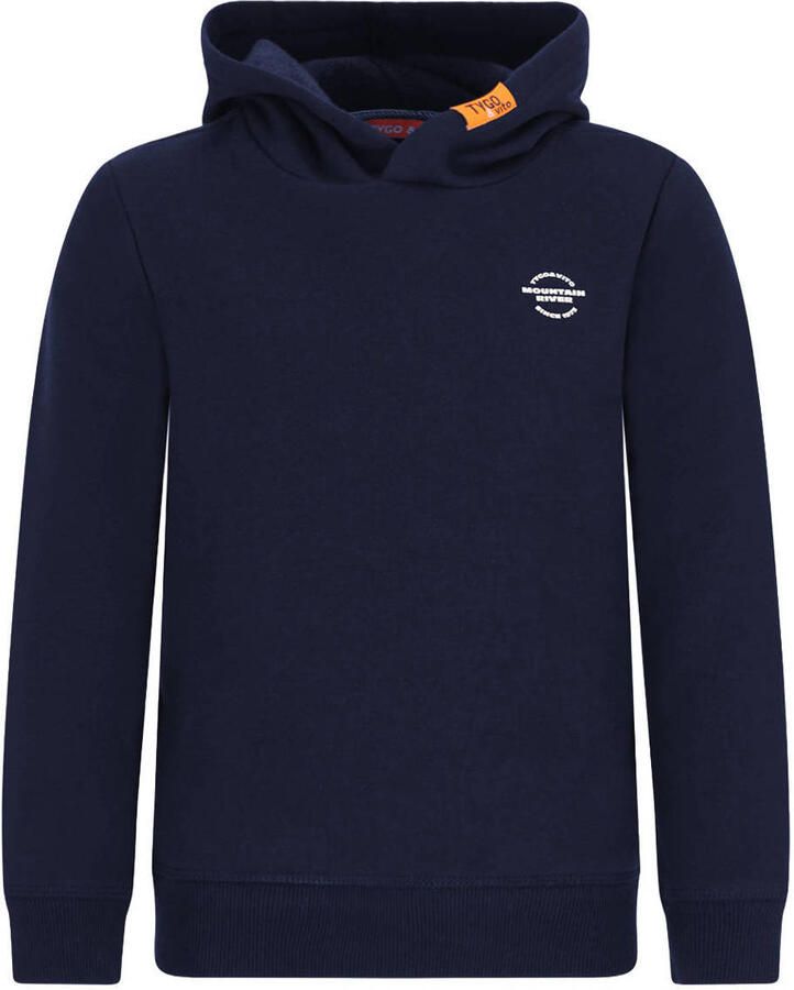TYGO & vito hoodie met backprint donkerblauw