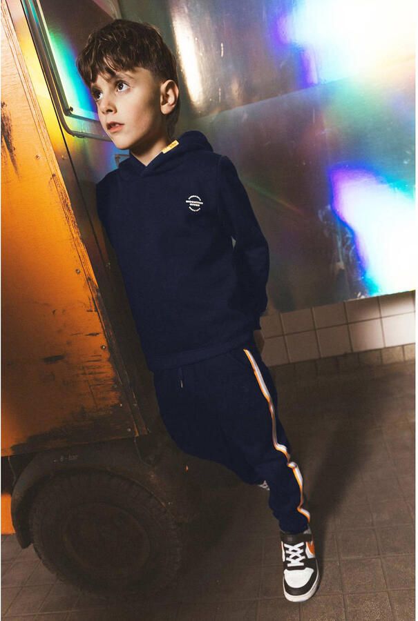 TYGO & vito hoodie met backprint donkerblauw - Foto 2