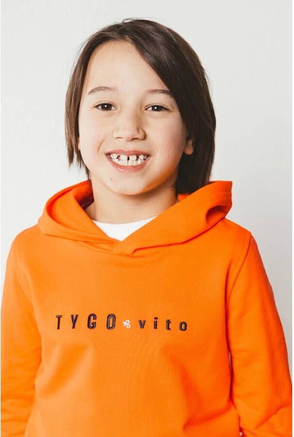 TYGO & vito hoodie oranje Sweater Effen 110 116 | Sweater van - Foto 2