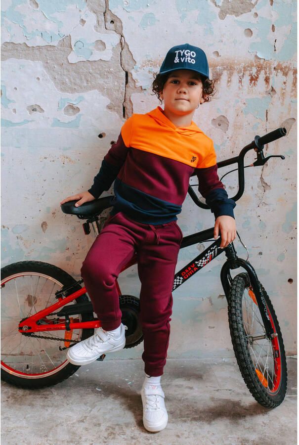 TYGO & vito regular sweatpants donkerrood - Foto 3