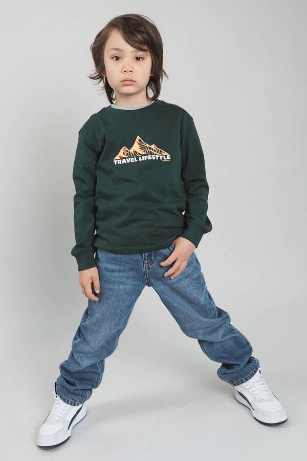 TYGO & vito jersey longsleeve met print donkergroen - Foto 2