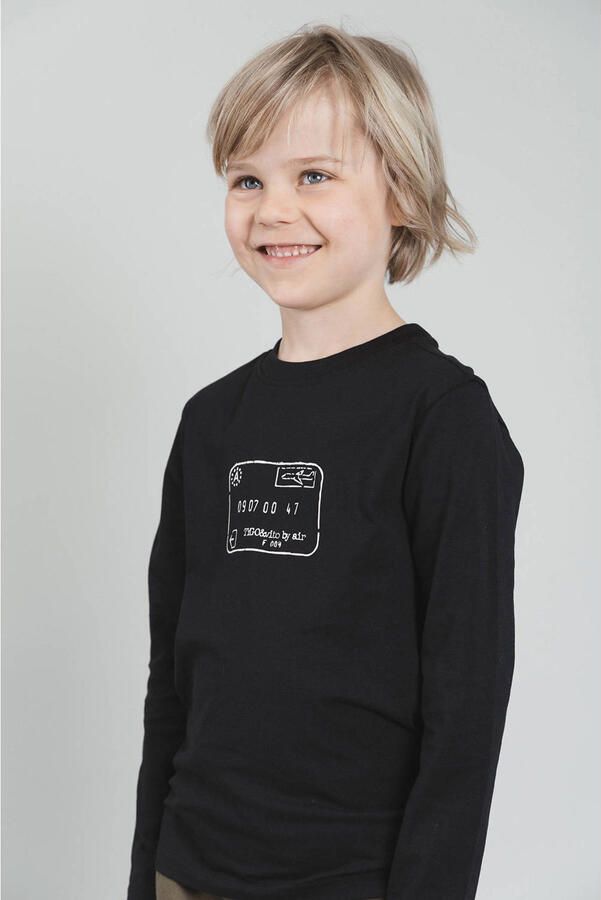 TYGO & vito jersey longsleeve met print Zwart Printopdruk maat 134-140