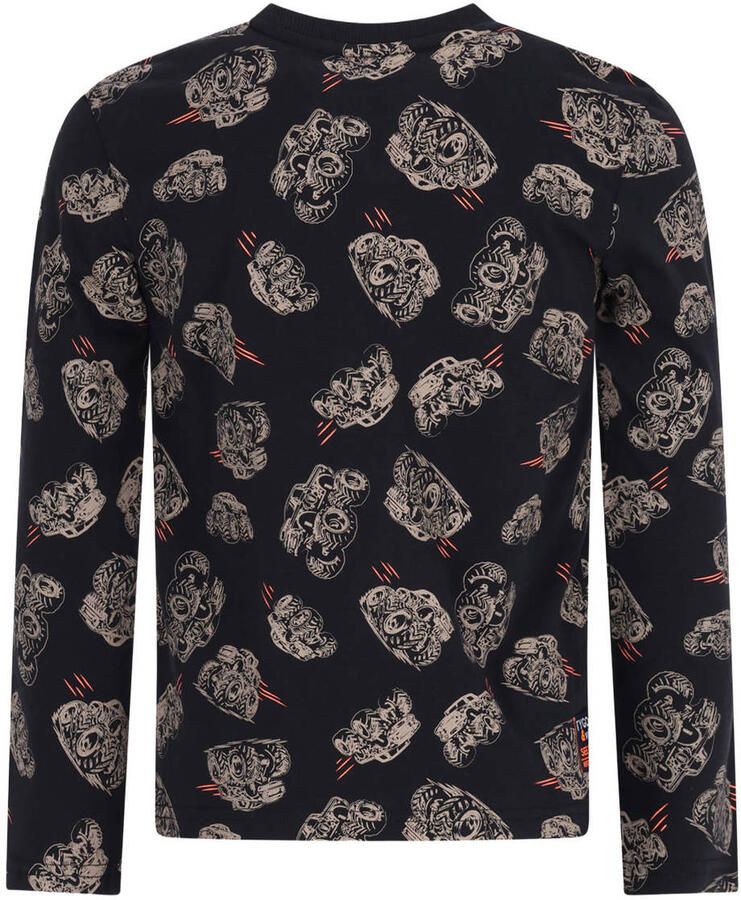 TYGO & vito jersey longsleeve met print zwart