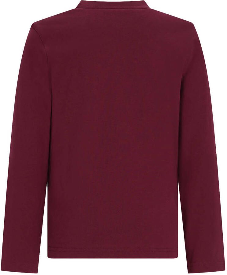 TYGO & vito jersey rechtvallende longsleeve met print donkerrood Printopdruk maat 110-116 - Foto 2