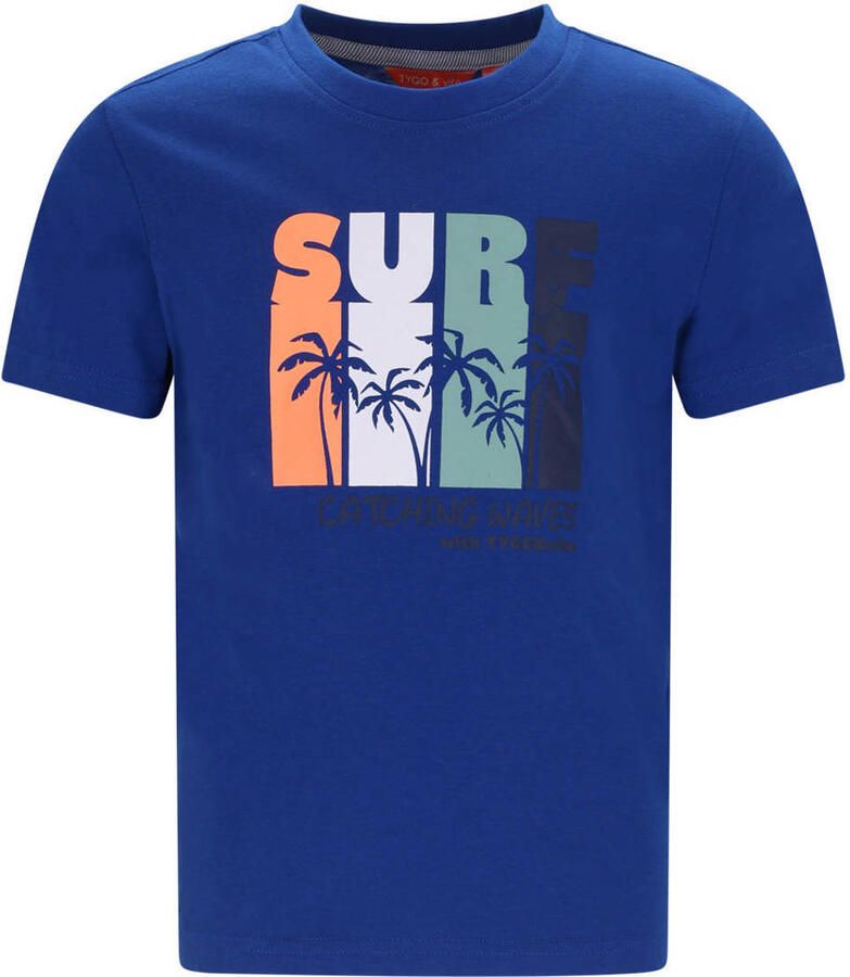TYGO & vito jersey T-shirt blauw