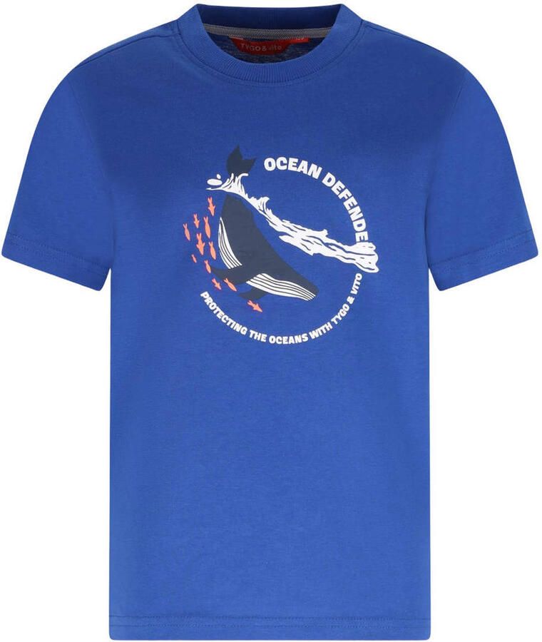 TYGO & vito jersey T-shirt blauw