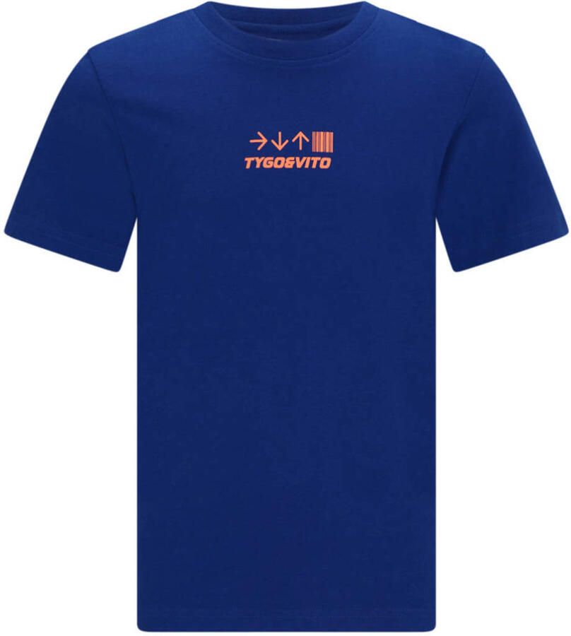 TYGO & vito jersey T-shirt blauw