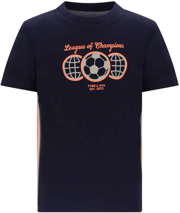 TYGO & vito jersey T-shirt donkerblauw