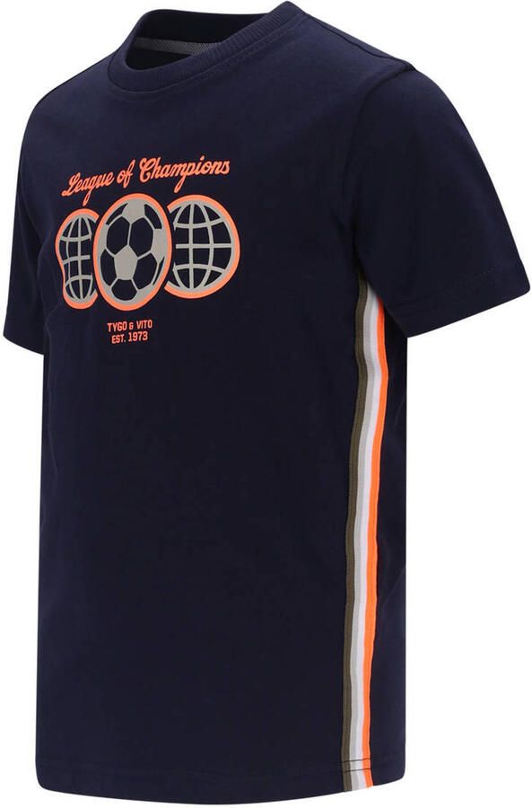 TYGO & vito jersey T-shirt donkerblauw - Foto 3
