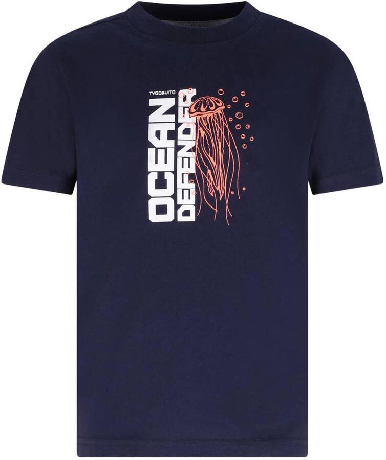 TYGO & vito jersey T-shirt donkerblauw