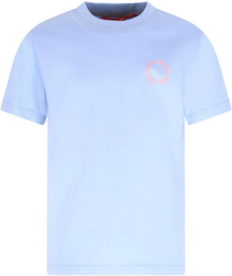 TYGO & vito jersey T-shirt met backprint lichtblauw