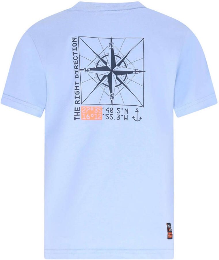 TYGO & vito jersey T-shirt met backprint lichtblauw - Foto 2