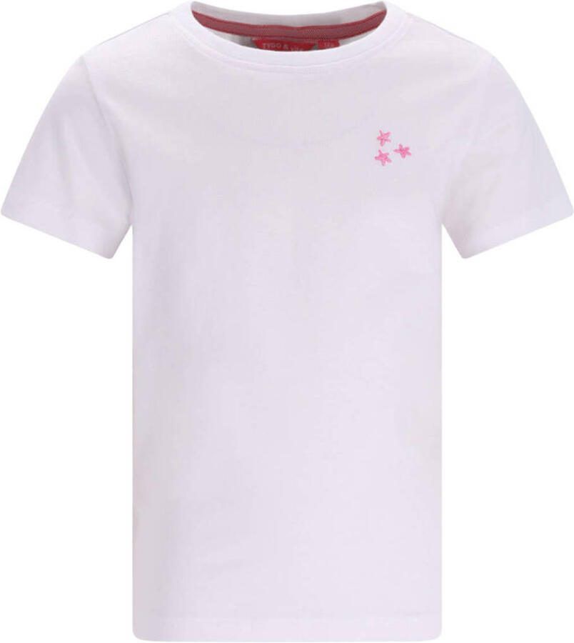 TYGO & vito jersey T-shirt met backprint wit
