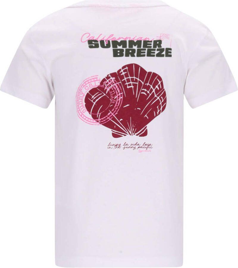 TYGO & vito jersey T-shirt met backprint wit - Foto 2