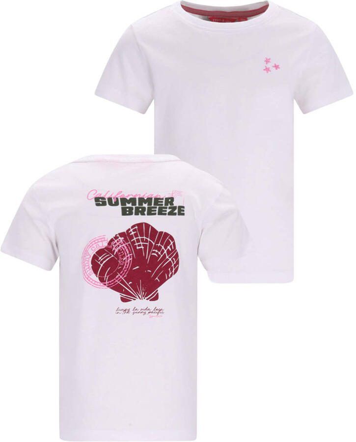 TYGO & vito jersey T-shirt met backprint wit - Foto 3