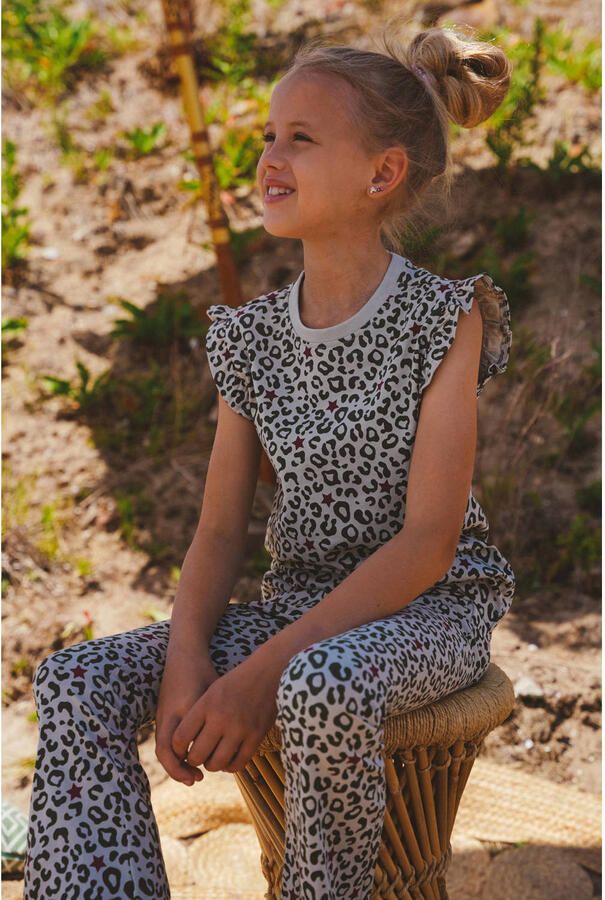 TYGO & vito jersey T-shirt met panterprint zand - Foto 2