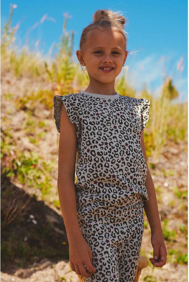 TYGO & vito jersey T-shirt met panterprint zand - Foto 3