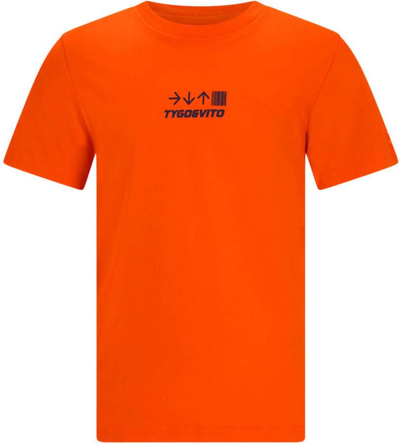 TYGO & vito jersey T-shirt oranje