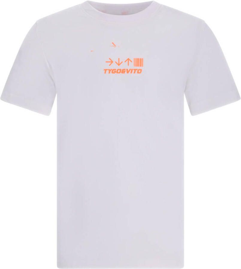 TYGO & vito jersey T-shirt wit