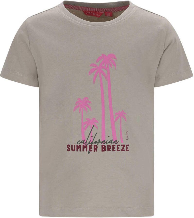 TYGO & vito jersey T-shirt zand gebreid