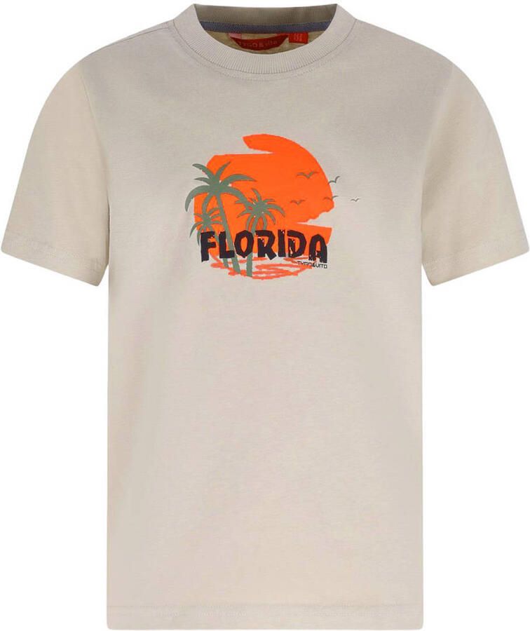 TYGO & vito jersey T-shirt zand