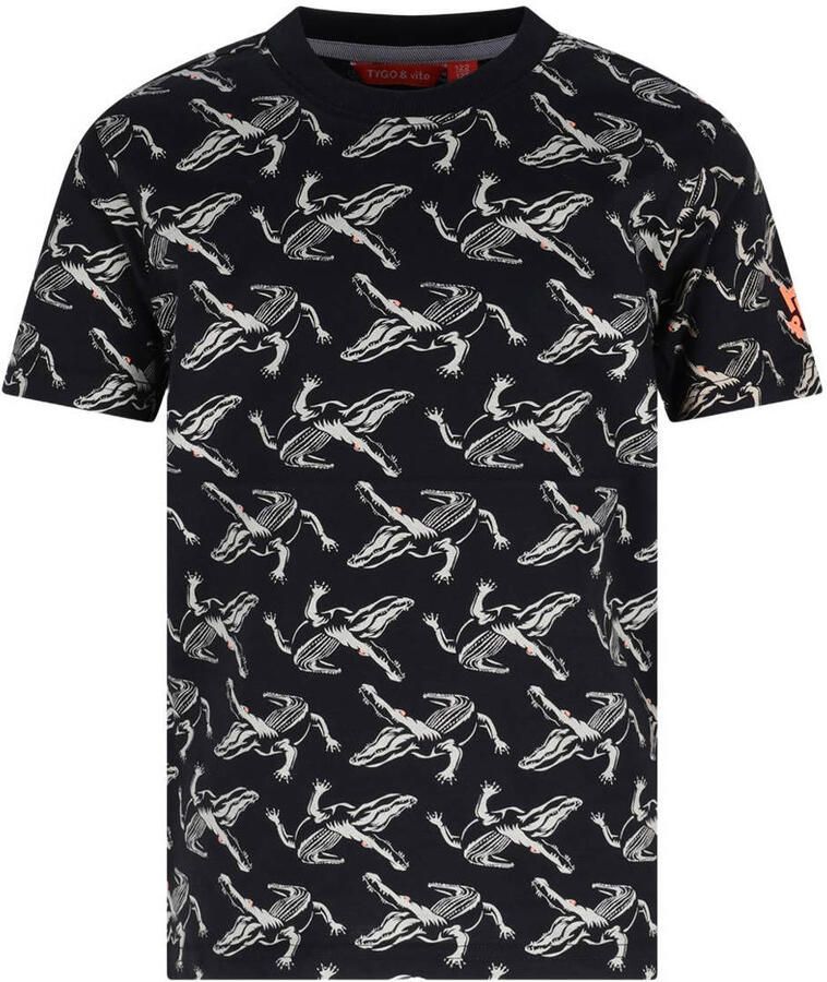 TYGO & vito jersey T-shirt zwart